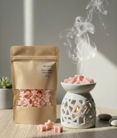 Lumanari - Pachet Difuzor + Ceara Parfumata / Wax Melts Mango si Fructul Pasiunii