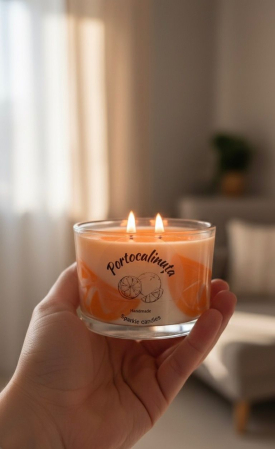 Lumanari - Lumânare Handmade cu Aromă de Portocală