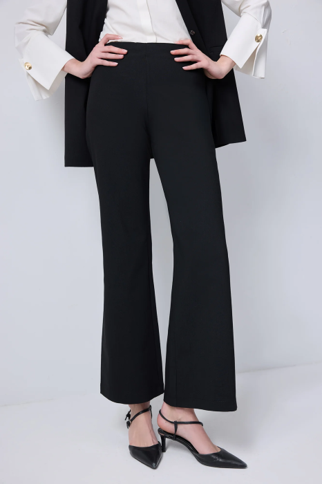 Costum vesta lunga pantaloni drepti negru AMEVIE [5]
