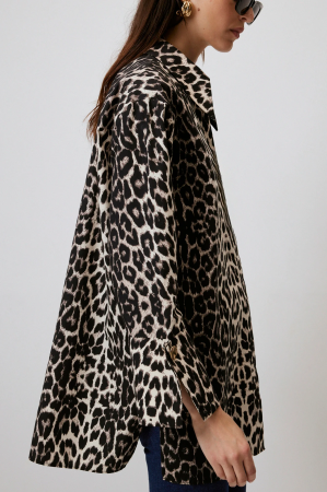 Camasa bumbac print leopard mansete late AMEVIE [3]
