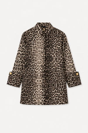 Camasa bumbac print leopard mansete late AMEVIE [5]