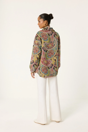 Jacheta bomber print paisley burgundy AMEVIE [4]