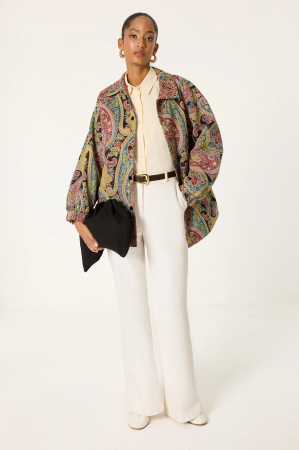 ÎMBRĂCĂMINTE - Jacheta bomber print paisley burgundy AMEVIE
