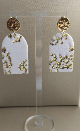 COLECTII SPECIALE - Cercei AURORA alb auriu