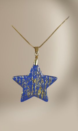 PANDANTIVE - lantisor steluta albastru regal