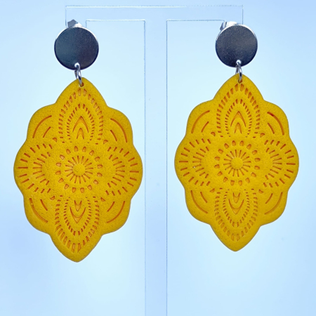 cercei - cercei DANTELARIA galben