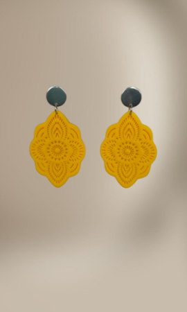 CERCEI - cercei DANTELARIA galben