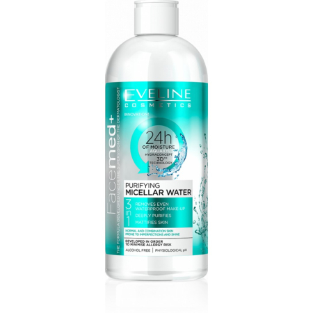 Demachiante - Apa Micelara Purificatoare Eveline Cosmetics FaceMed+ 3in1 400ml
