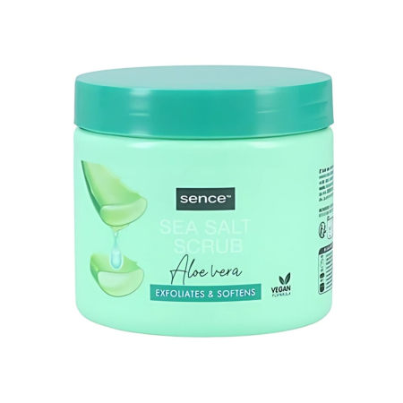 Gel de dus si exfoliante - Crema exfolianta pentru corp  Sence Aloe Vera, 500 g