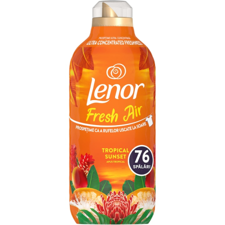 Balsam rufe si ingrijire tesaturi - Balsam de rufe Lenor Fresh Air Effect Tropical Sunset, 1064 ml, 76 spalari