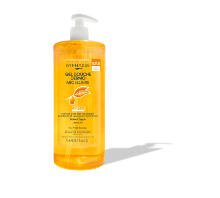 Ingrijire corp - Byphasse Gel de duș micelar Dermo cu ulei de argan 1 l