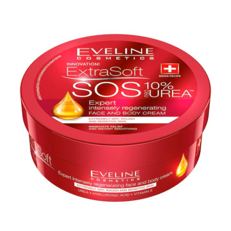 Ingrijire corp - Crema hidratanta pentru fata si corp Extra Soft SOS 10% Urea 175 ml Eveline