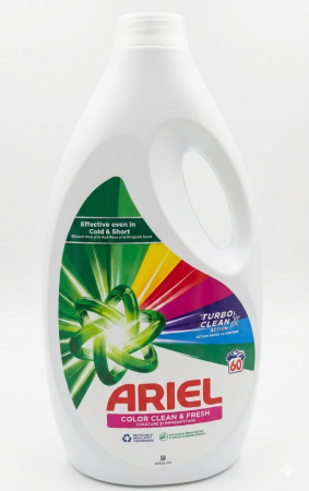 Detergent rufe - Detergent lichid Ariel Color Clean & Fresh, 60 spalari, 3 l