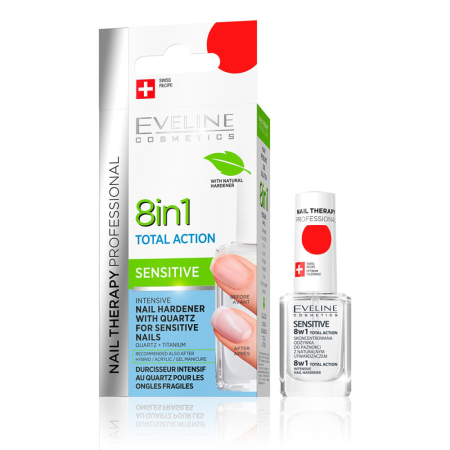 Ingrijire unghii - Eveline Cosmetics Tratament unghii 8in1 Sensitive, 12 ml