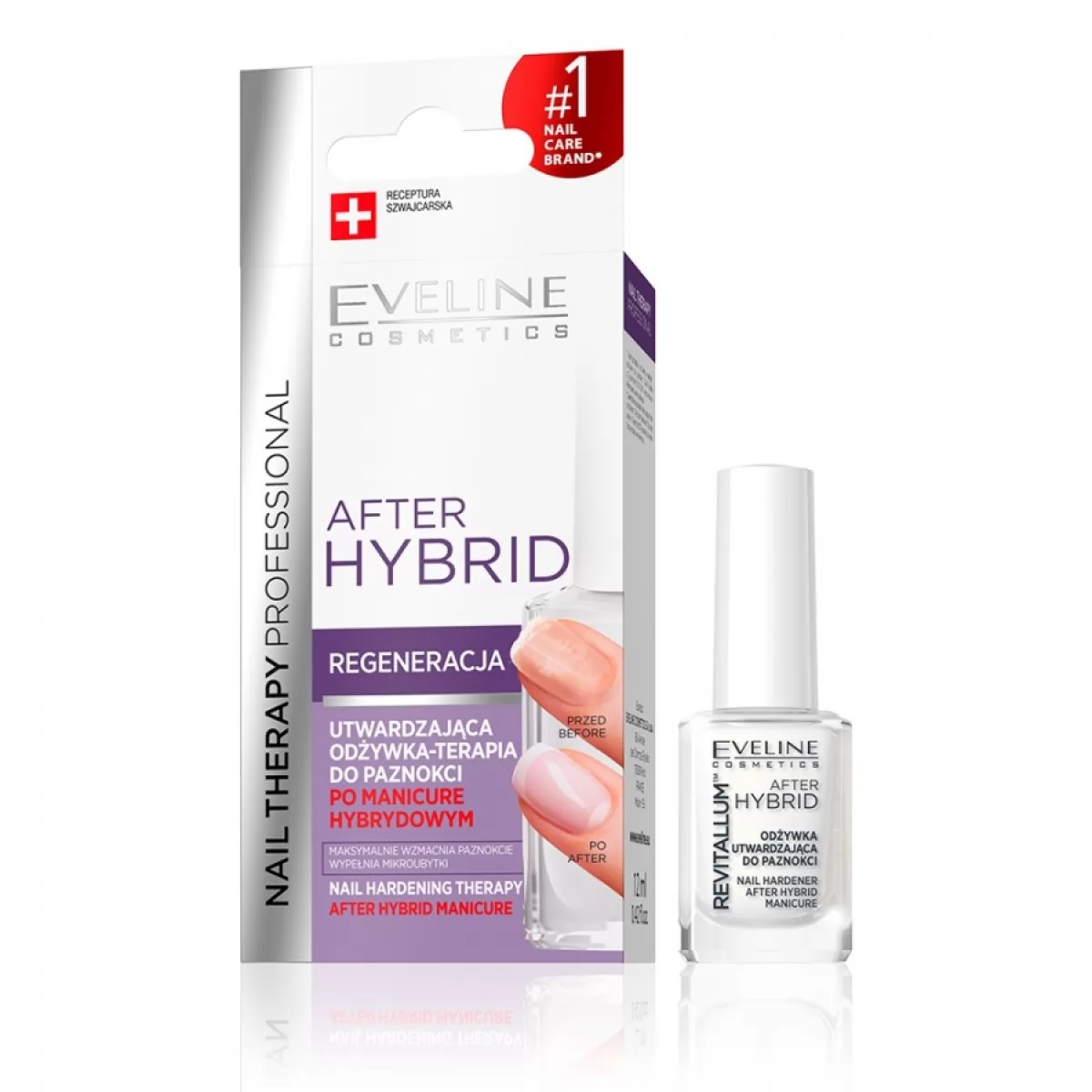 Ingrijire unghii - Eveline CosmeticsTratament unghii de intarire, Revitalum After Hybrid, 12 ml