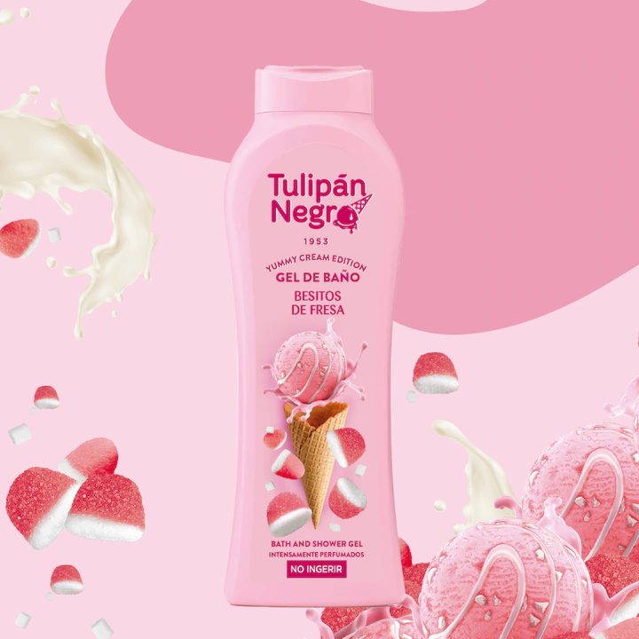 Gel de Duș Tulipán Negro Besitos de Fresa 650 ml [2]