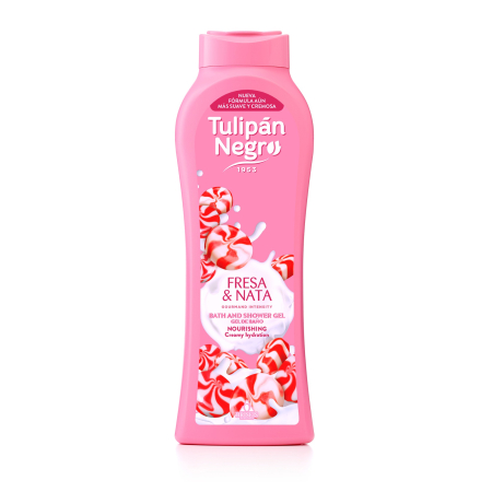 Gel de dus si exfoliante - Gel de dus TulipaNegro capsuni 650ml