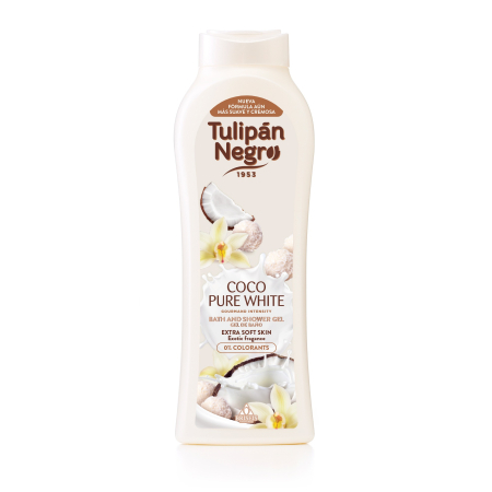Gel de dus si exfoliante - Gel de dus TulipanNegro cocos alb 650 ml