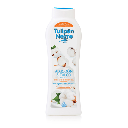 Ingrijire corp - Gel de dus TulipanNegro cu bumbac și talc 650 ml