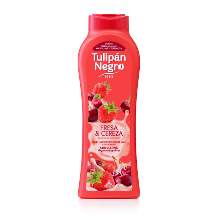 Gel de dus si exfoliante - Gel de dus TulipanNegro cu căpșuni și cireșe 650 ml