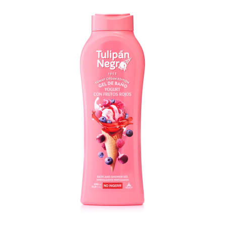 Gel de dus si exfoliante - Gel de dus TulipanNegro iaurt și fructe roșii 650 ml