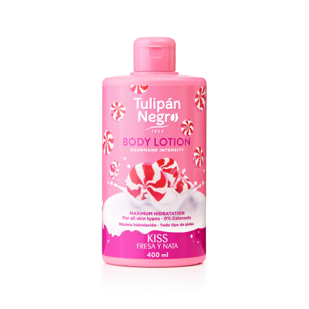Ingrijire corp - Loțiune de corp TulipanNegro cu căpșuni și cremă 400 ml