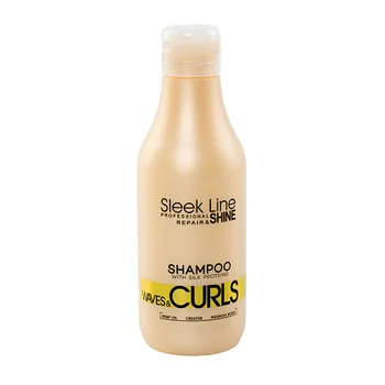 Ingrijire par - Sleek Line, Sampon pentru par cret sau ondulat Waves & Curls, 300ml