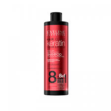 Sampon - Sampon pentru par, Eveline Cosmetics, 8 in 1 Hair Clinic Keratin color & repair, 400 ml