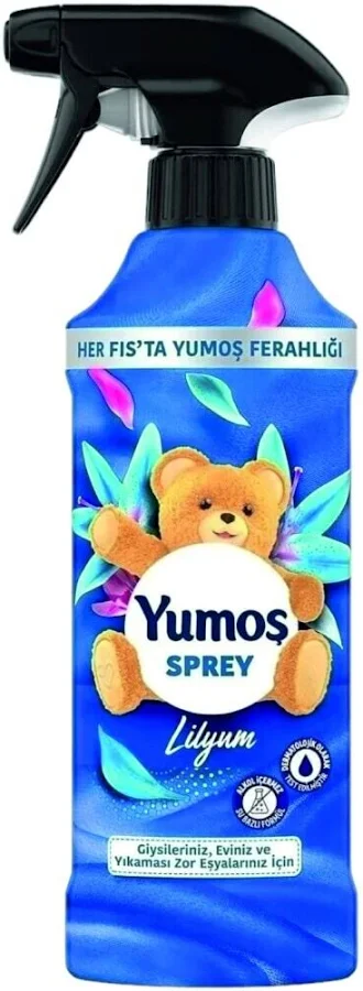 Balsam rufe si ingrijire tesaturi - Yumos Odorizant spray pentru textile Lilyum, 450ml