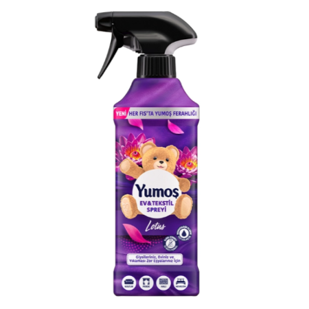 Balsam rufe si ingrijire tesaturi - Yumos Odorizant spray pentru textile Lotus, 450ml