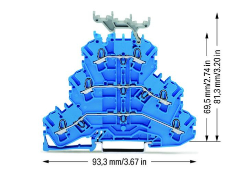 Instalatii electrice - WAGO TopJob 2002-3234 clema bloc terminal albastra