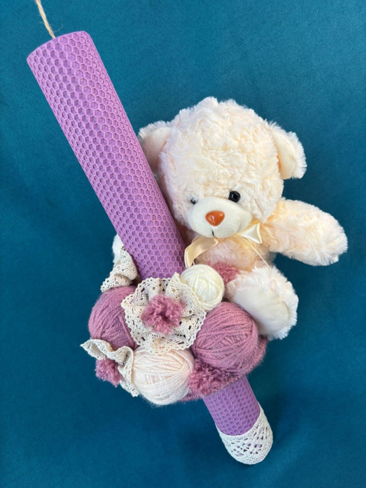 Lumanare relizata handmade pentru botez [3]