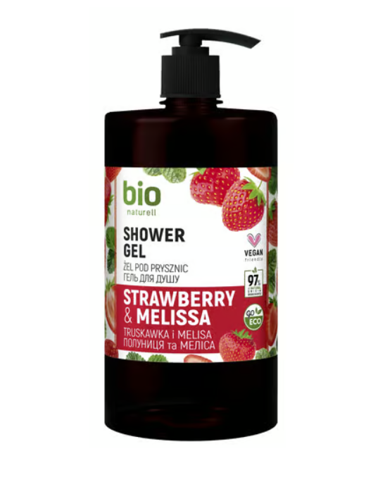 BIO NATURELL GEL DE DUS POMPITA 946ML STRAWBERRY&MELISSA [1]