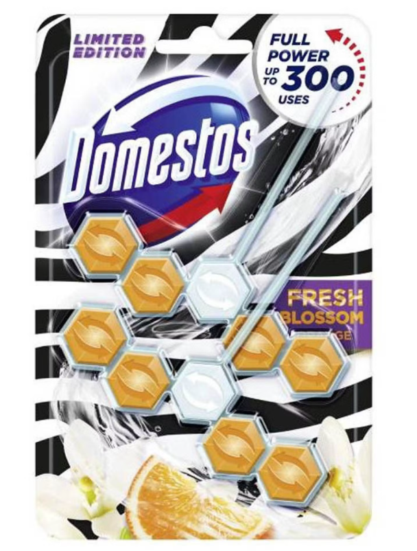 DOMESTOS ODORIZANT WC BILE 2X55G FRESH BLOSSOM ORANGE [1]
