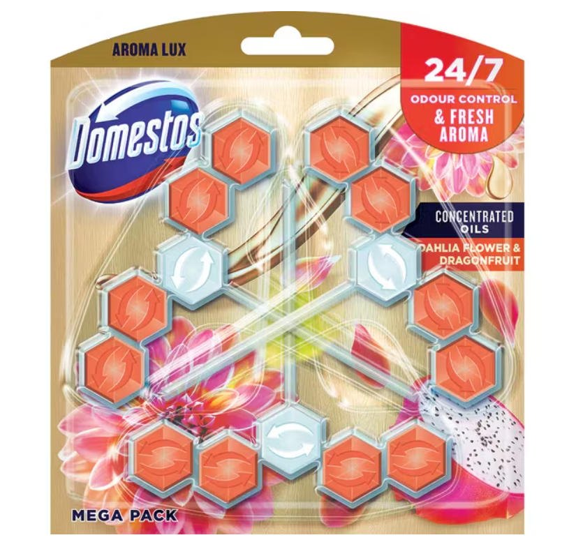 DOMESTOS ODORIZANT WC BILE 3X55G FRUCTUL DRAGONULUI [1]