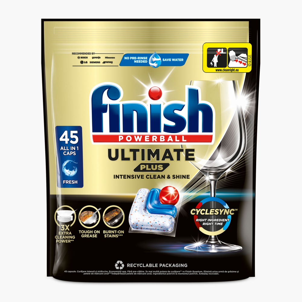 FINISH DETERGENT VASE CAPSULE 45BUC ULTIMATE PLUS ALL IN 1 REGULAR [1]