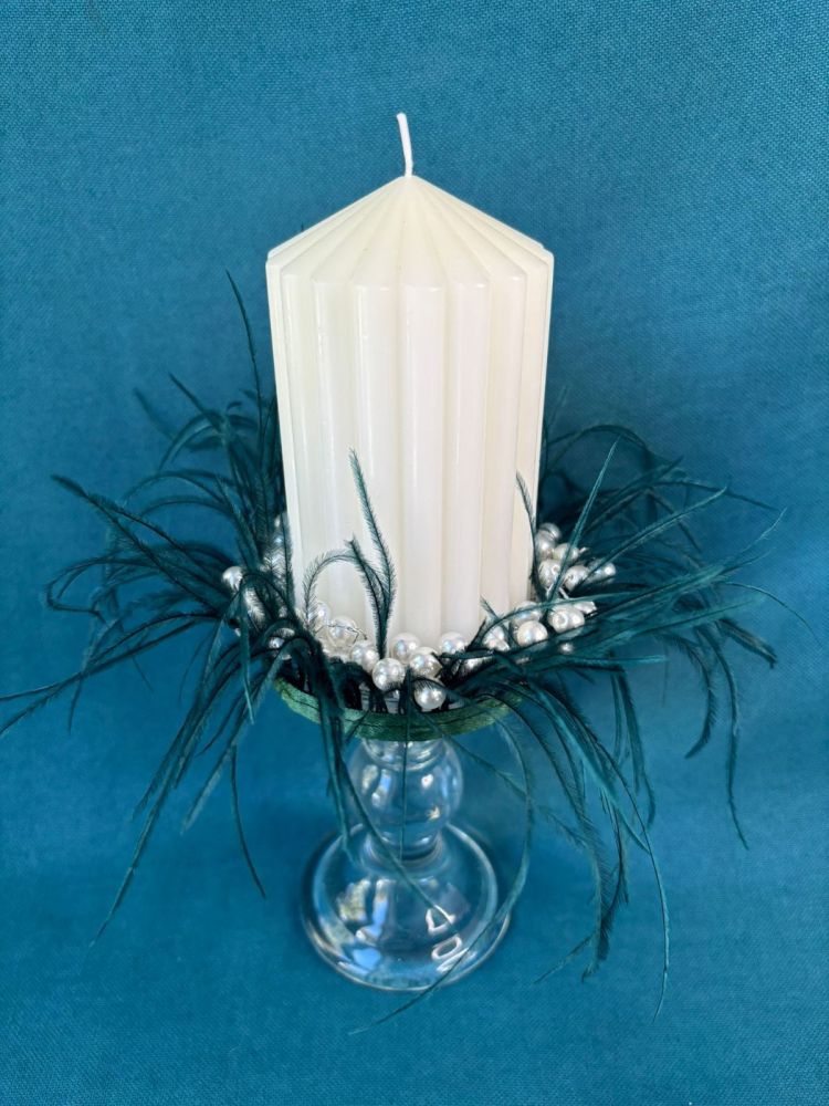 LUMANARE PENTRU NUNTA SAU BOTEZ PE SUPORT DIN STICLA [2]