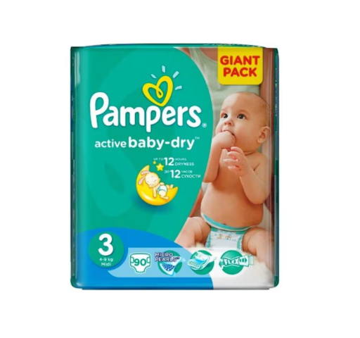 PAMPERS NEW GIANT PACK NR3 4-9/6-10KG 90BUC [1]