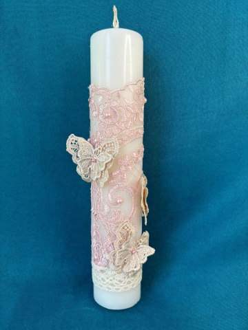 Lumanare pentru botez realizata handmade [1]