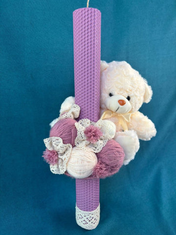 Lumanare relizata handmade pentru botez [1]