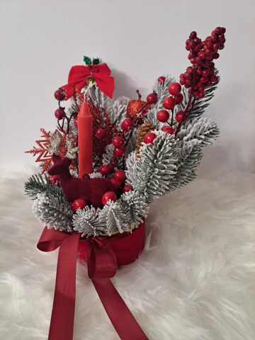 Aranjament in cutie rosie de catifea [3]