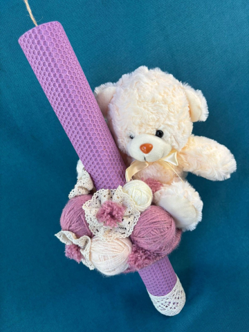 Lumanare relizata handmade pentru botez [2]