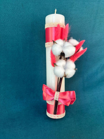 Lumanare pentru botez realizata handmade [1]