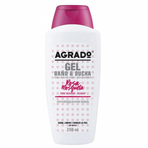 Gel de dus si spumant baie - AGRADO GEL DUS 750ML ROSEHIP