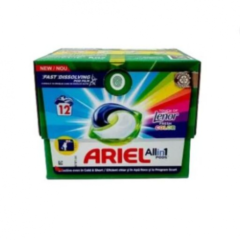 Detergenti - ARIEL DETERGENT CAPSULE 12BUC ALL IN 1 PODS LENOR COLOR