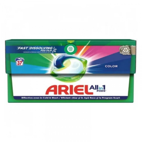 Detergenti - ARIEL DETERGENT CAPSULE 37BUC ALL IN 1 PODS COLOR