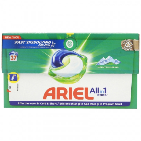 Detergenti - ARIEL DETERGENT CAPSULE 37BUC ALL IN 1 PODS MOUNTAIN SPRING