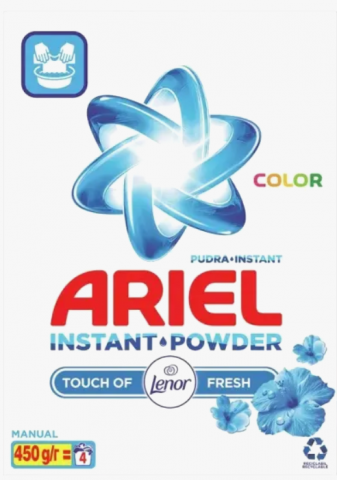 Detergenti pudra pentru rufe - ARIEL DETERGENT MANUAL 450G 3D ACTIVES+LENOR