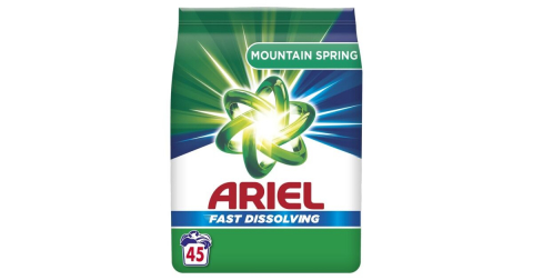 Detergenti pudra pentru rufe - ARIEL DETERGENT RUFE AUTOMAT 2.475KG MOUNTAIN SPRING 45 SPALARI