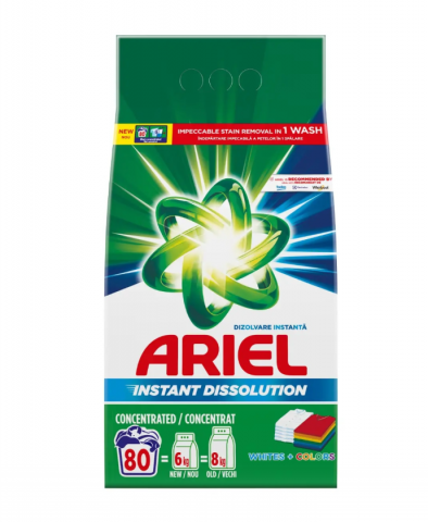 Detergenti pudra pentru rufe - ARIEL DETERGENT RUFE AUTOMAT 6KG WHITE COLOR 80 SPALARI